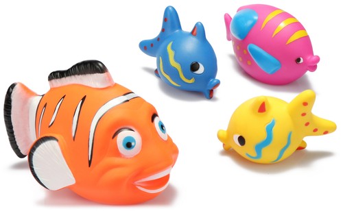 Badespielzeug fisch - 4x,
