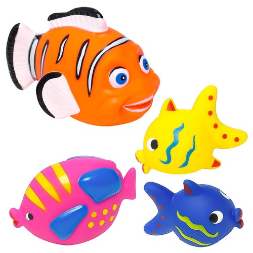 4er set badespielzeug fische - badespielzeug,