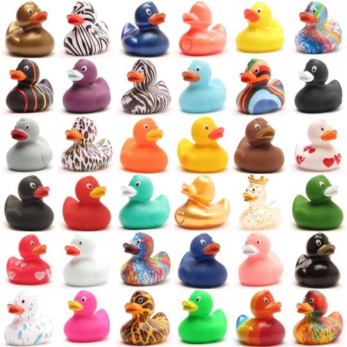 Badeenten farbig - -,